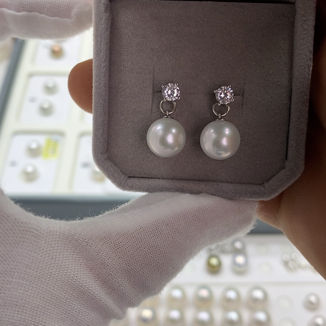 夜****珍珠淡水珍珠银S925镶嵌