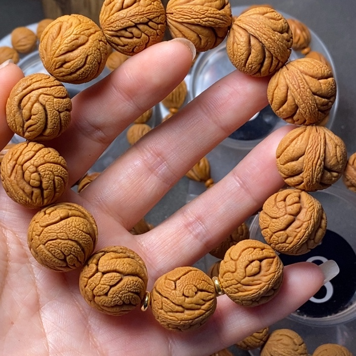 吊坠文玩核桃秦岭野生龙纹桃核20