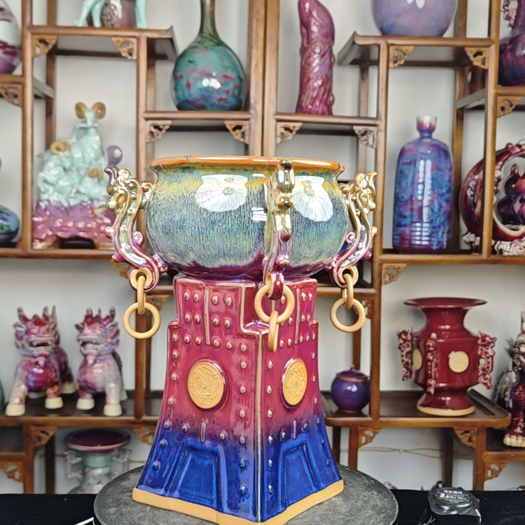 摆件钧瓷摆件神后镇钧瓷摆件
