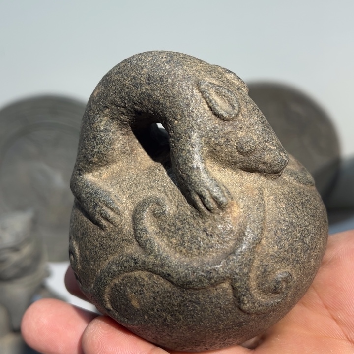 拙***见石材青石老鼠石权