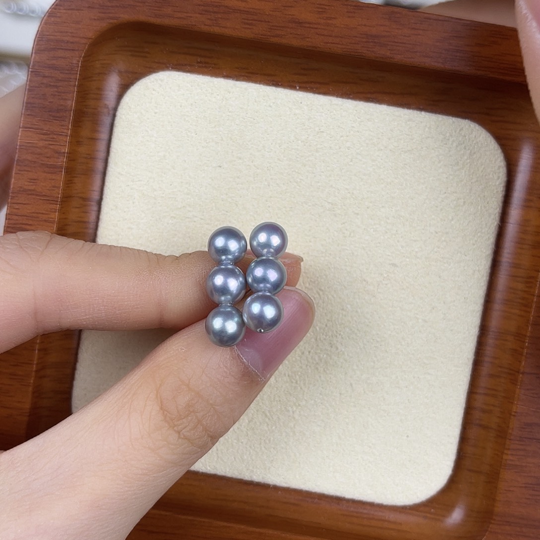 海水珍珠18K金镶嵌耳饰