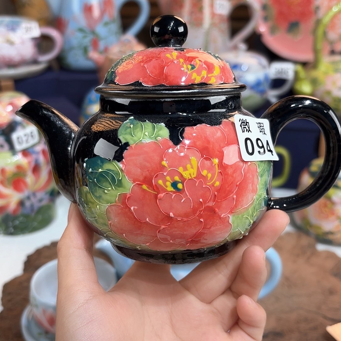 景德镇手绘高温釉下彩陶瓷茶具