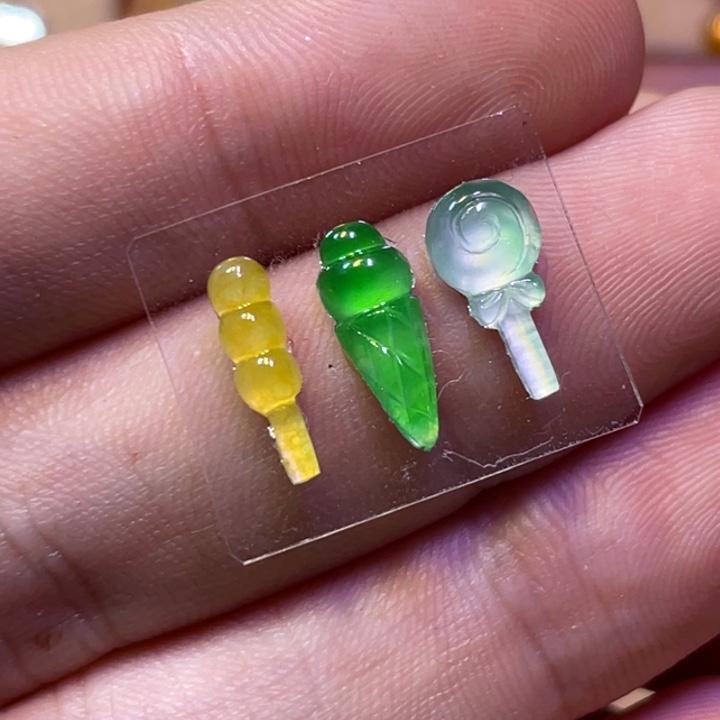 定制翡翠未镶嵌棒棒糖