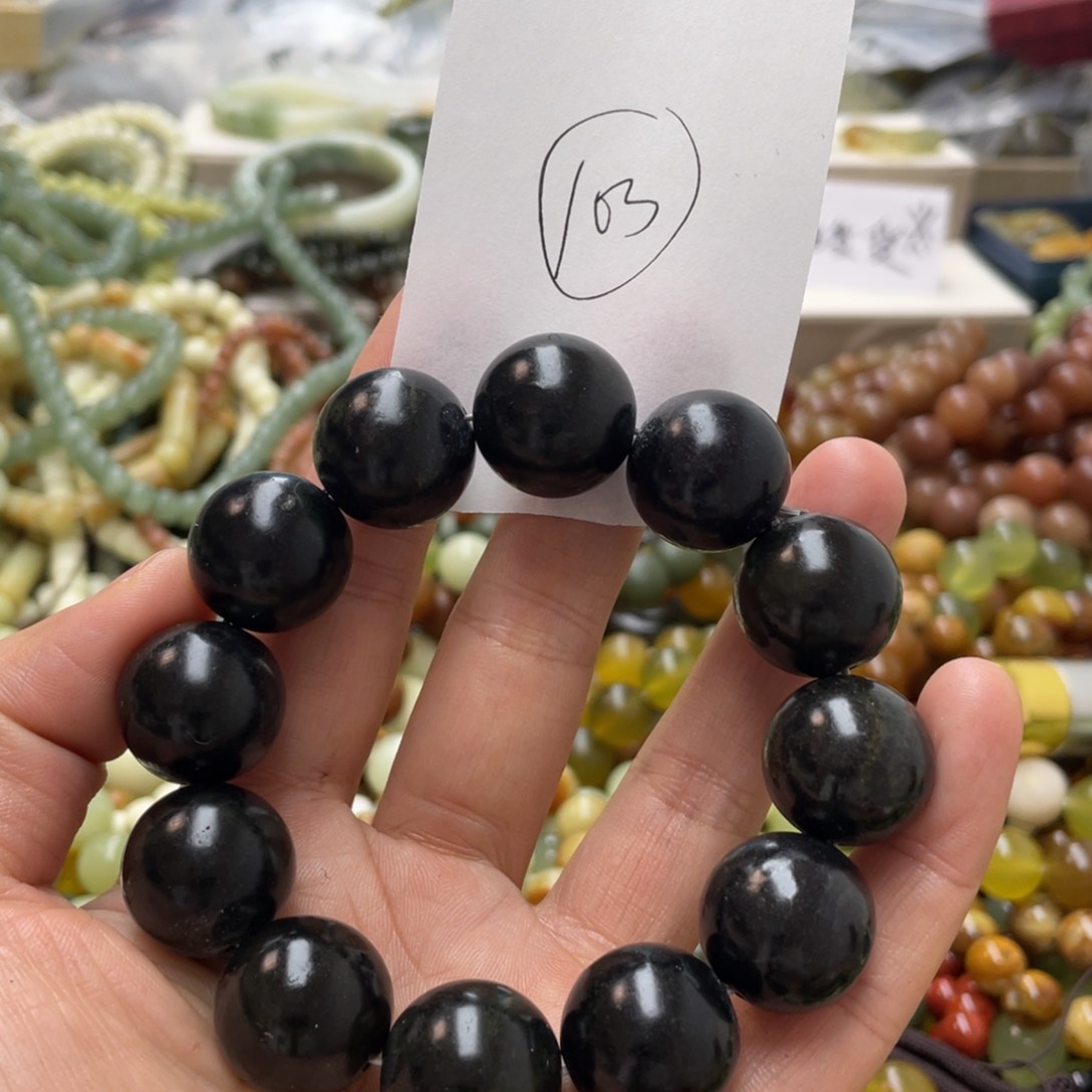 蛇纹石玉手链未镶嵌