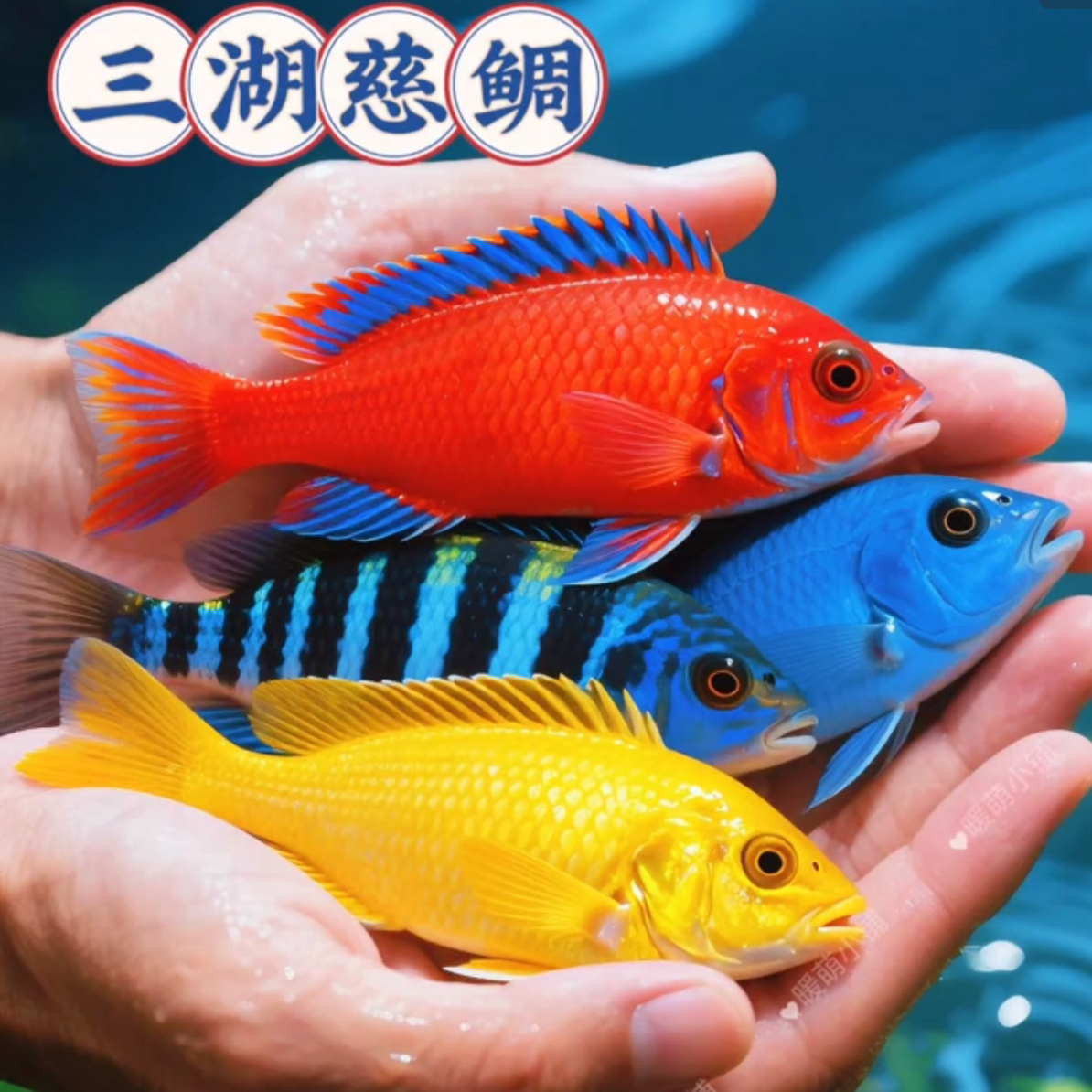 精品三湖慈鲷鱼瓷雕苗观赏鱼非洲王子斑马淡水耐活好养小型热带鱼