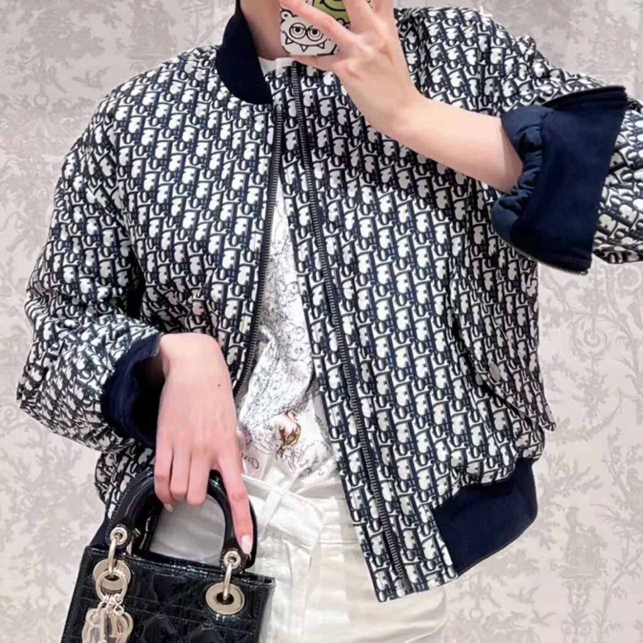 99新 DIOR/迪奥 老花满印棉服夹克 36码 98新