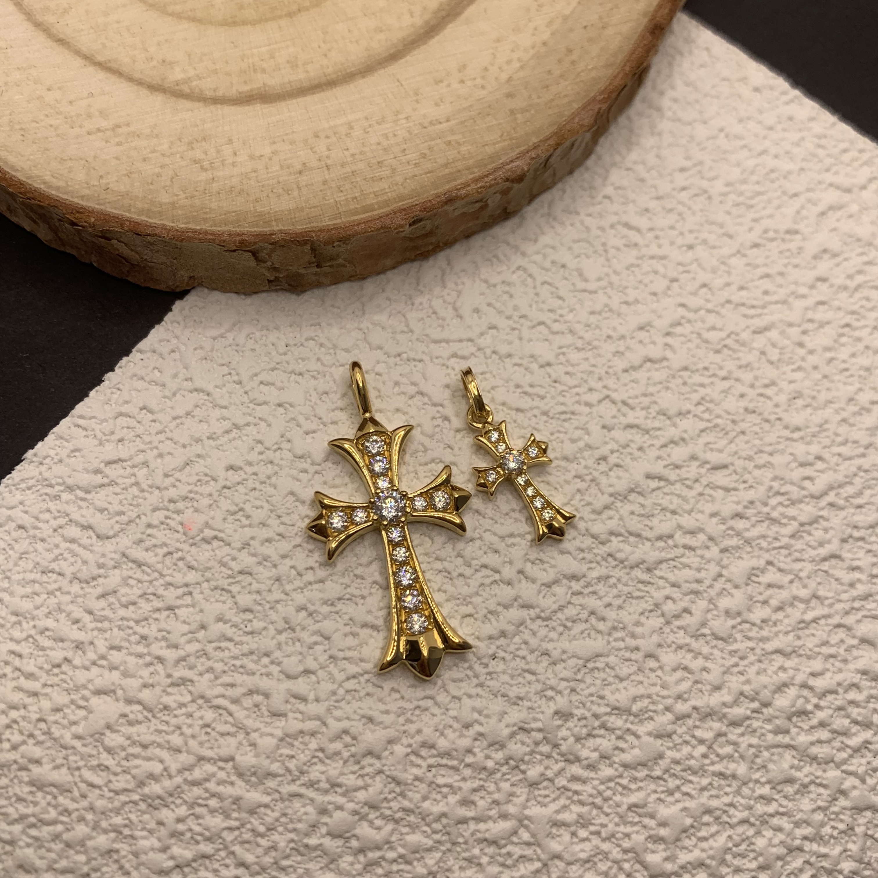 【金喜圆】足金999 莫桑十字架吊坠/带证书钢印/净重