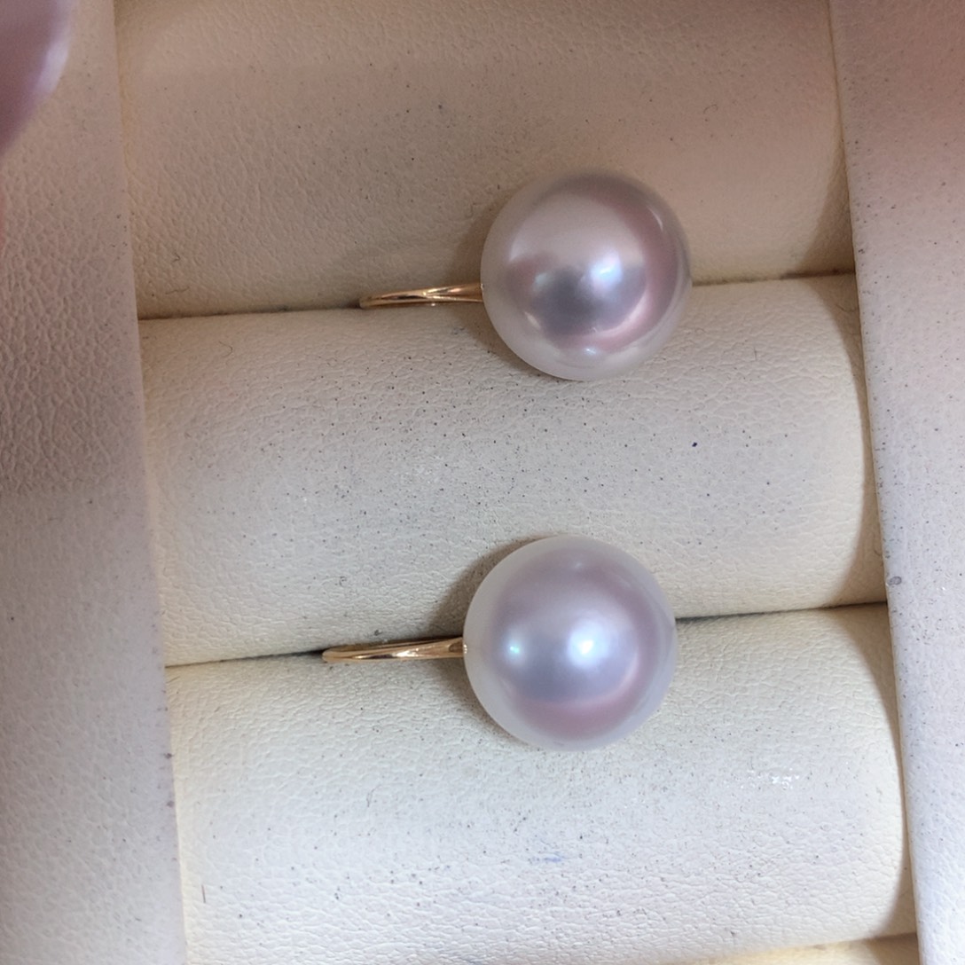 海水珍珠耳饰18K金镶嵌