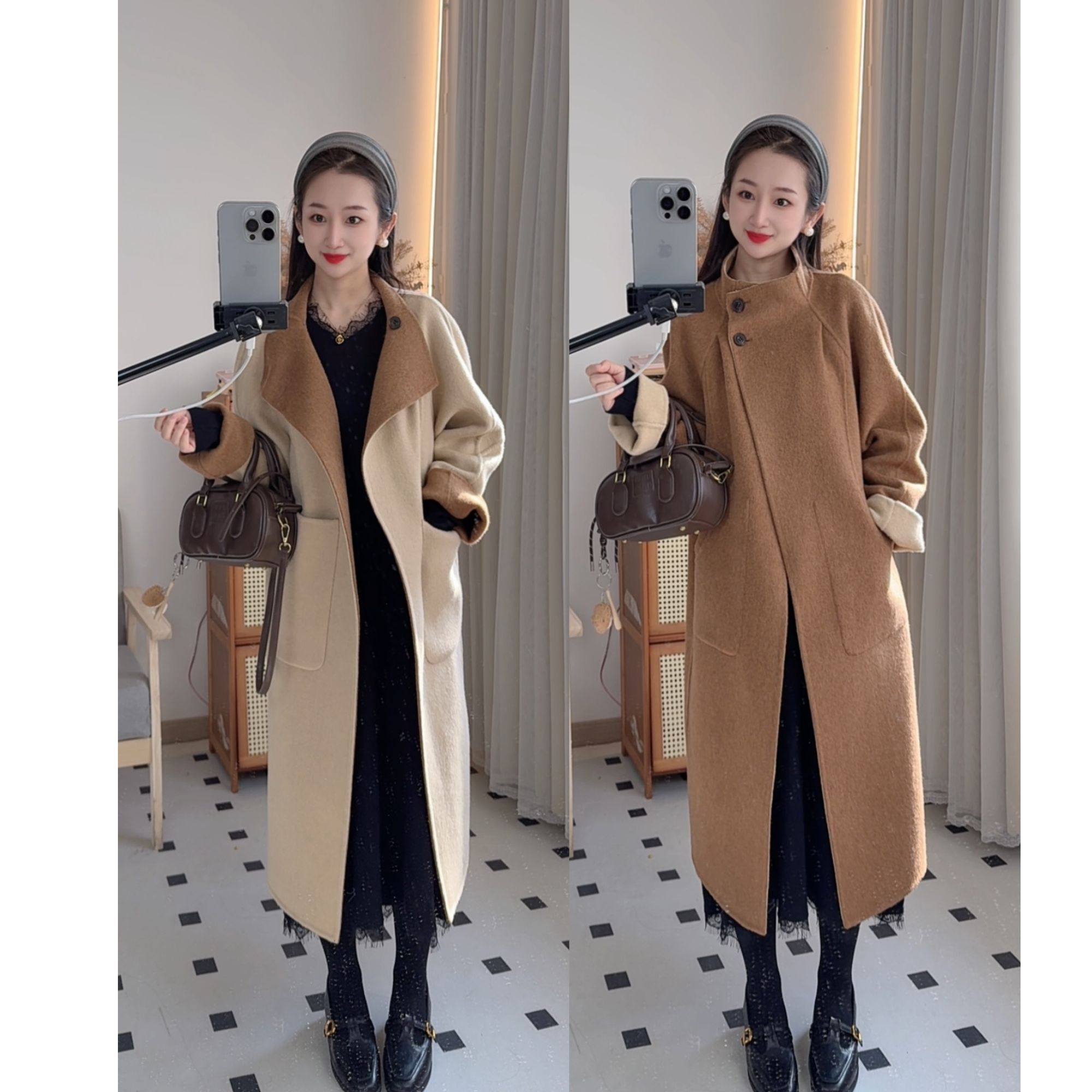 【小白】快衣布宽松韩系慵懒风百搭双面双穿秋冬外套9088