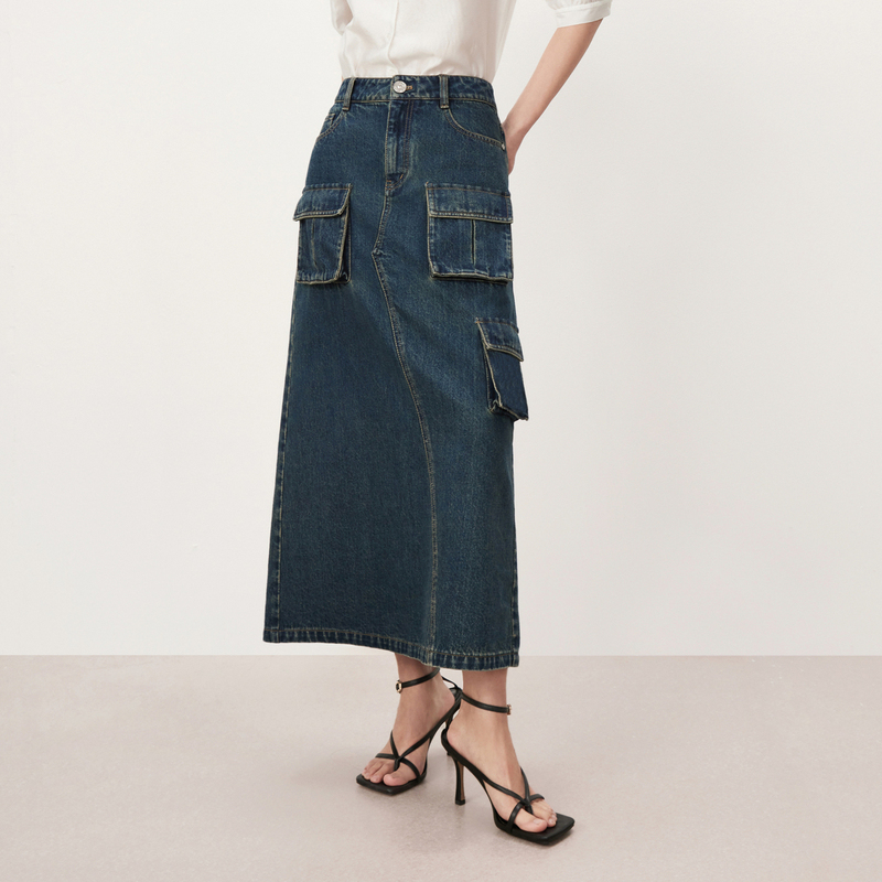 【商场同款】LY荷比俪23秋新女港风机能风牛仔裙HYD31710109