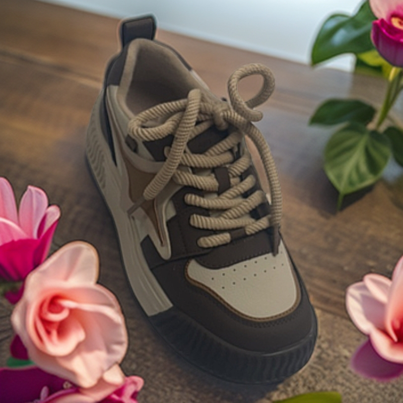 C2拼色防滑休闲低帮运动鞋春秋女鞋6052