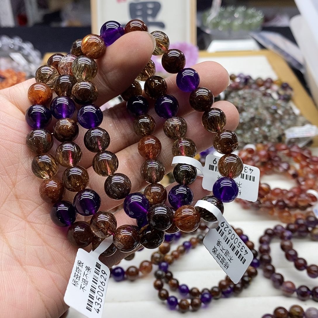 水晶手链未镶嵌多样性发货发一条