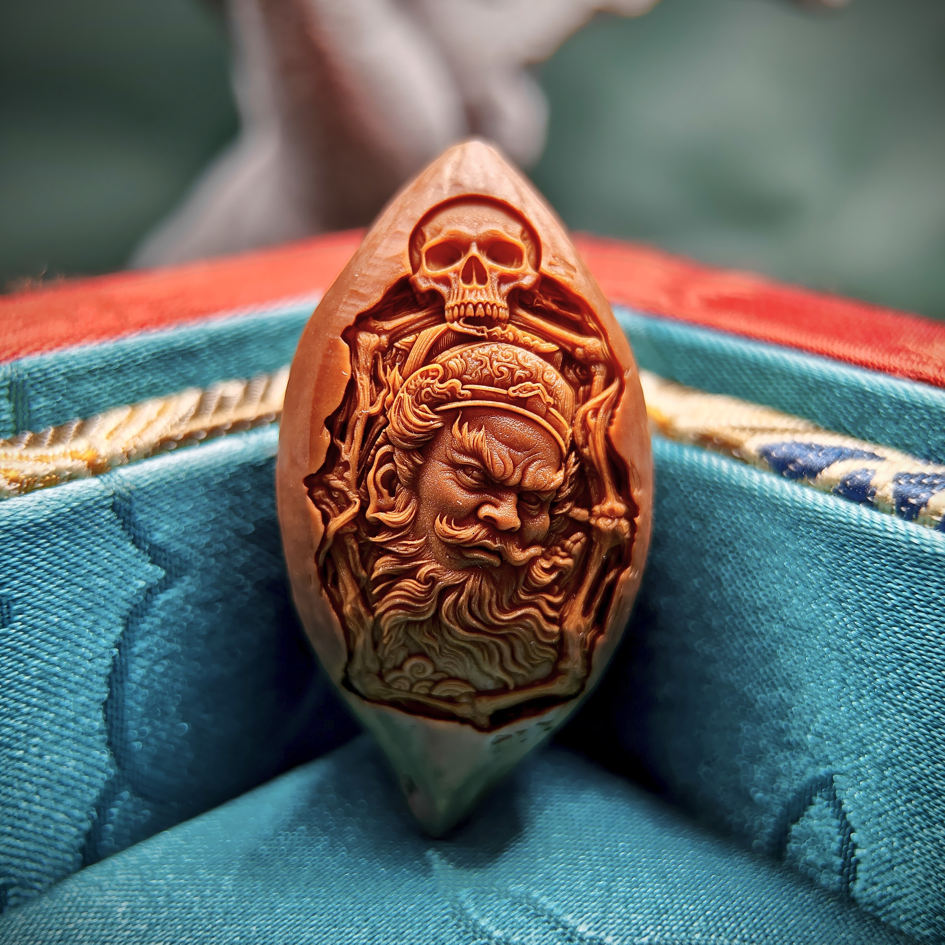 《钟馗》鬼王钟馗橄榄核单颗