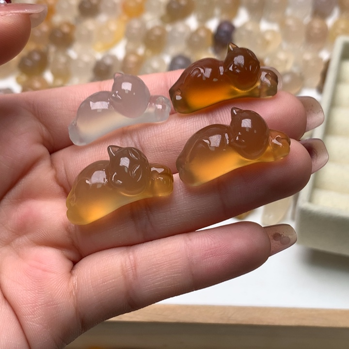 玛瑙/玉髓未镶嵌玛瑙福利趴趴猫