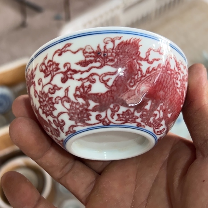 青花柴窑手绘景德镇陶瓷