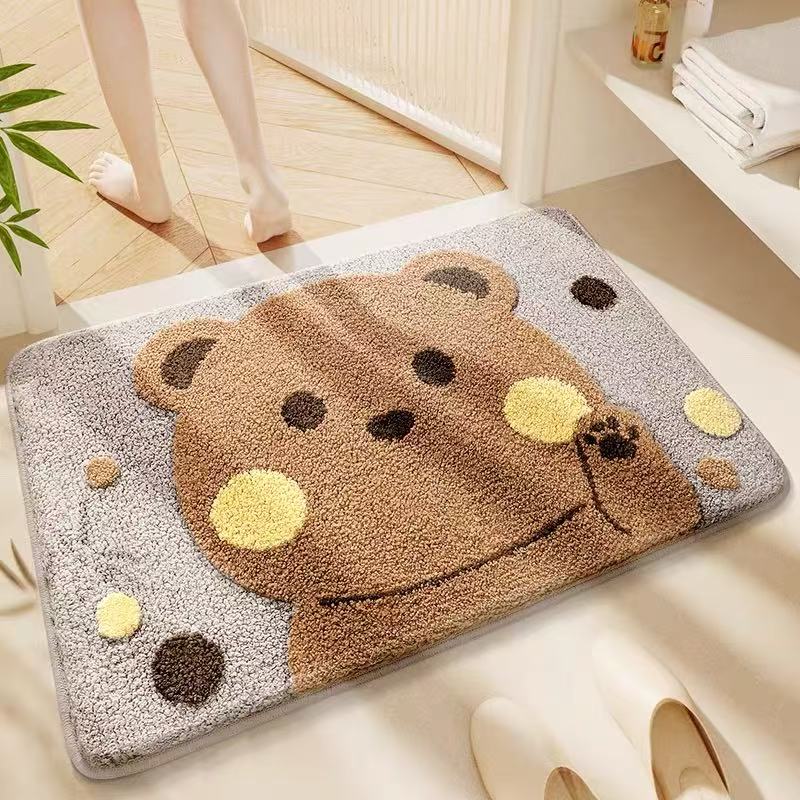 嗨喽小熊浴室卫生间门口吸水防滑地垫50*80cm