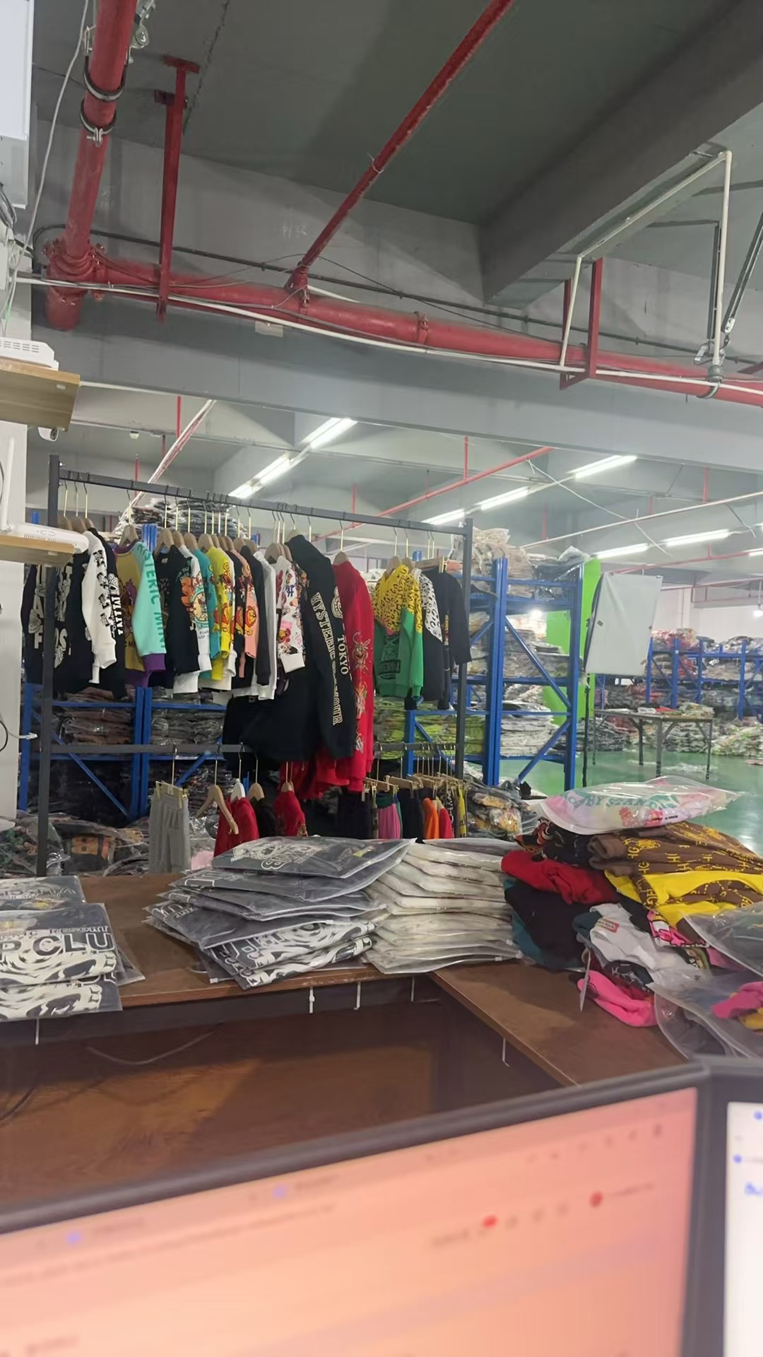 爆米花短袖   玫红色