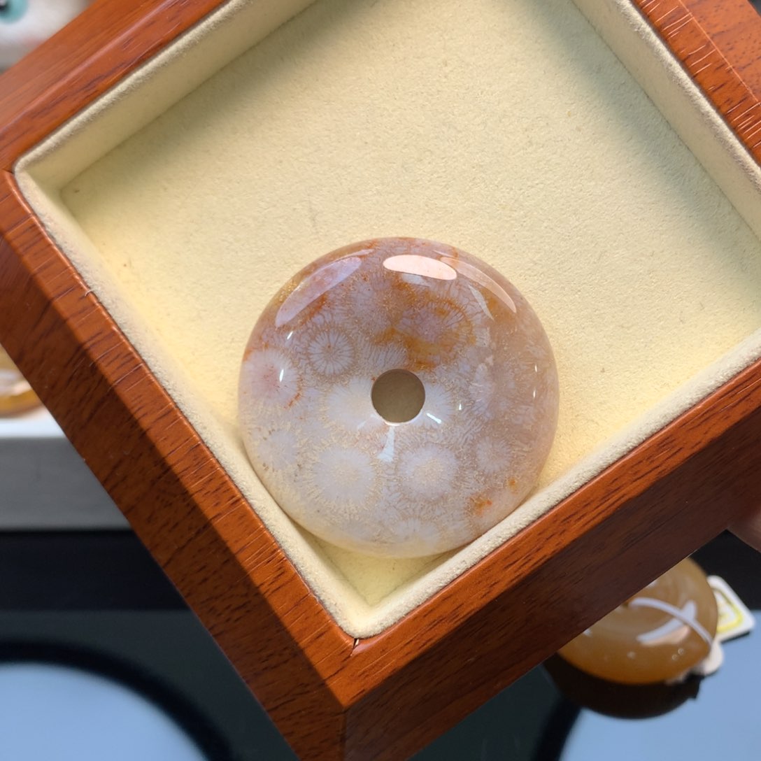 硅化珊瑚（珊瑚玉）颈饰未镶嵌