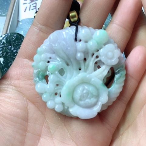 翡翠颈饰未镶嵌天然缅甸翡翠a货