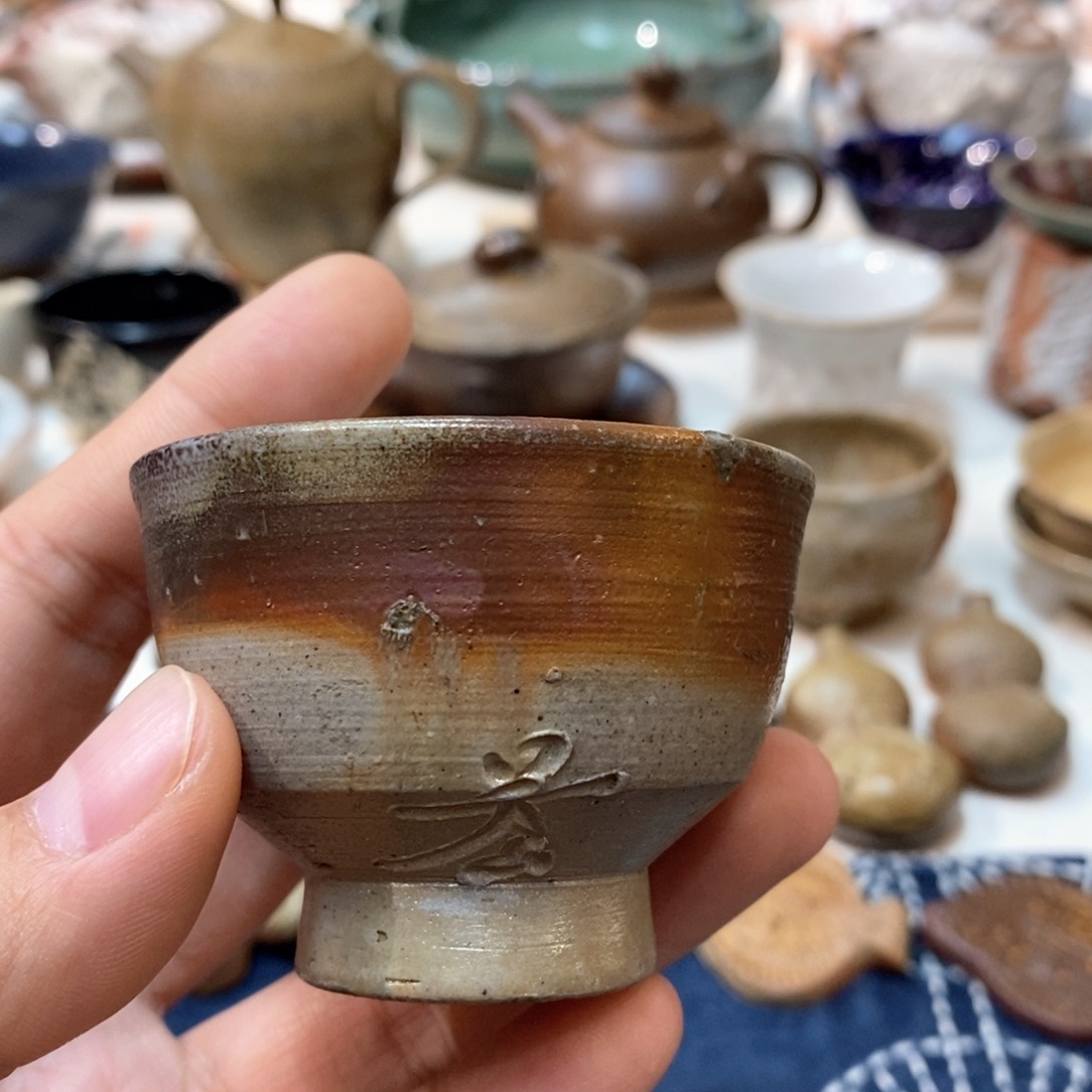 柴烧侘寂粗陶茶具