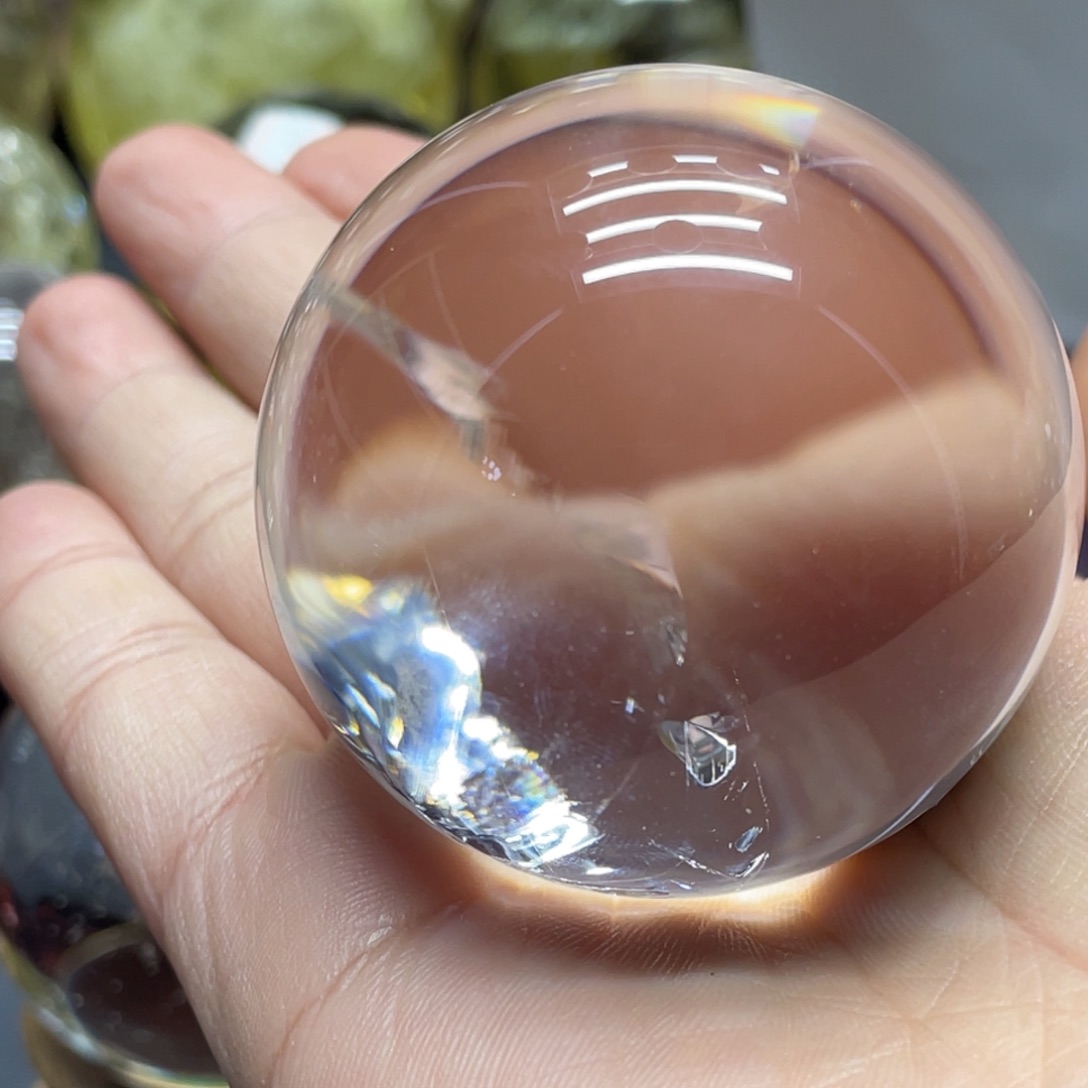 未镶嵌珠宝半成品水晶MM白水晶球5.11厘米