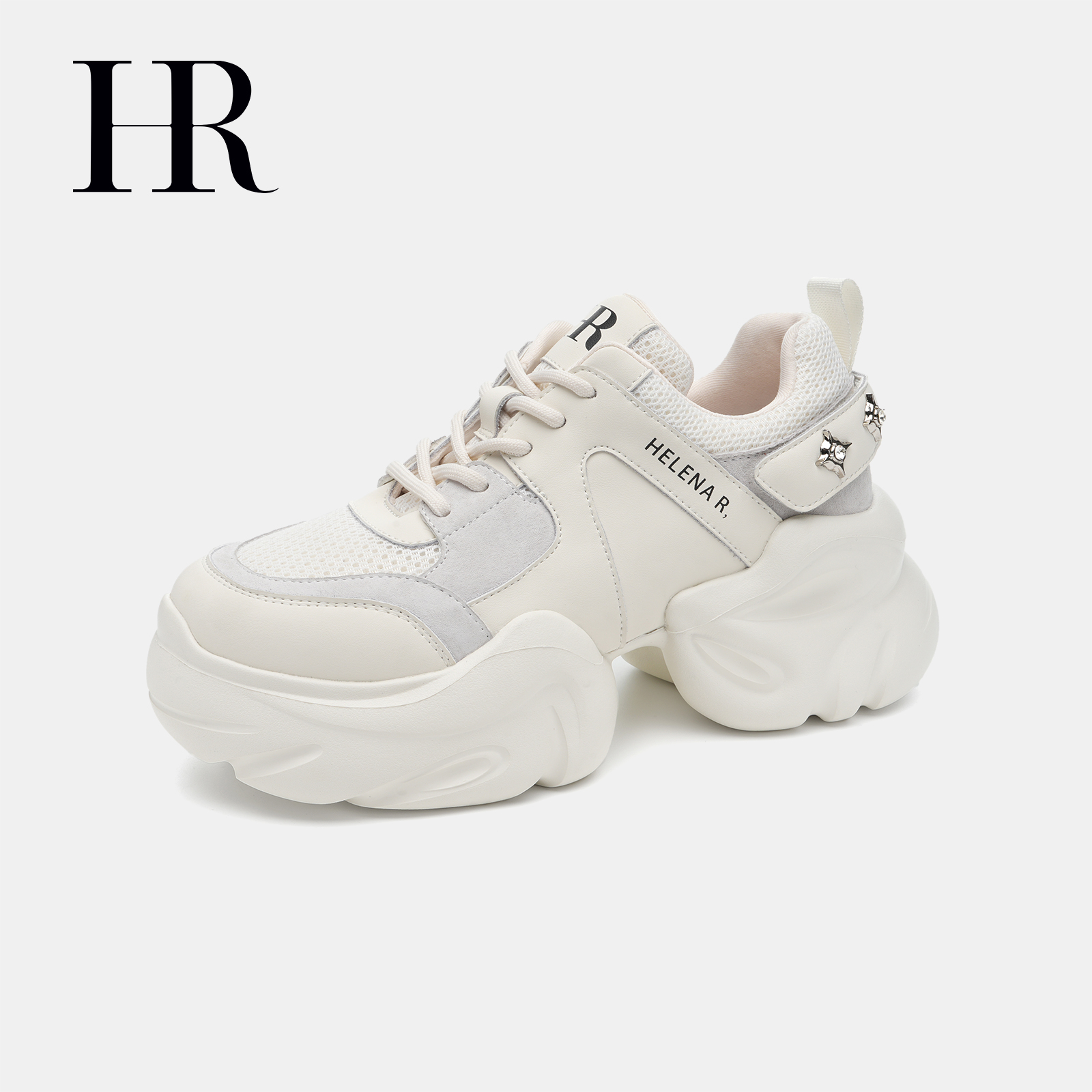 HR/赫莲娜女鞋2025秋季新款新中式老爹鞋厚底百搭欧货休闲运动潮