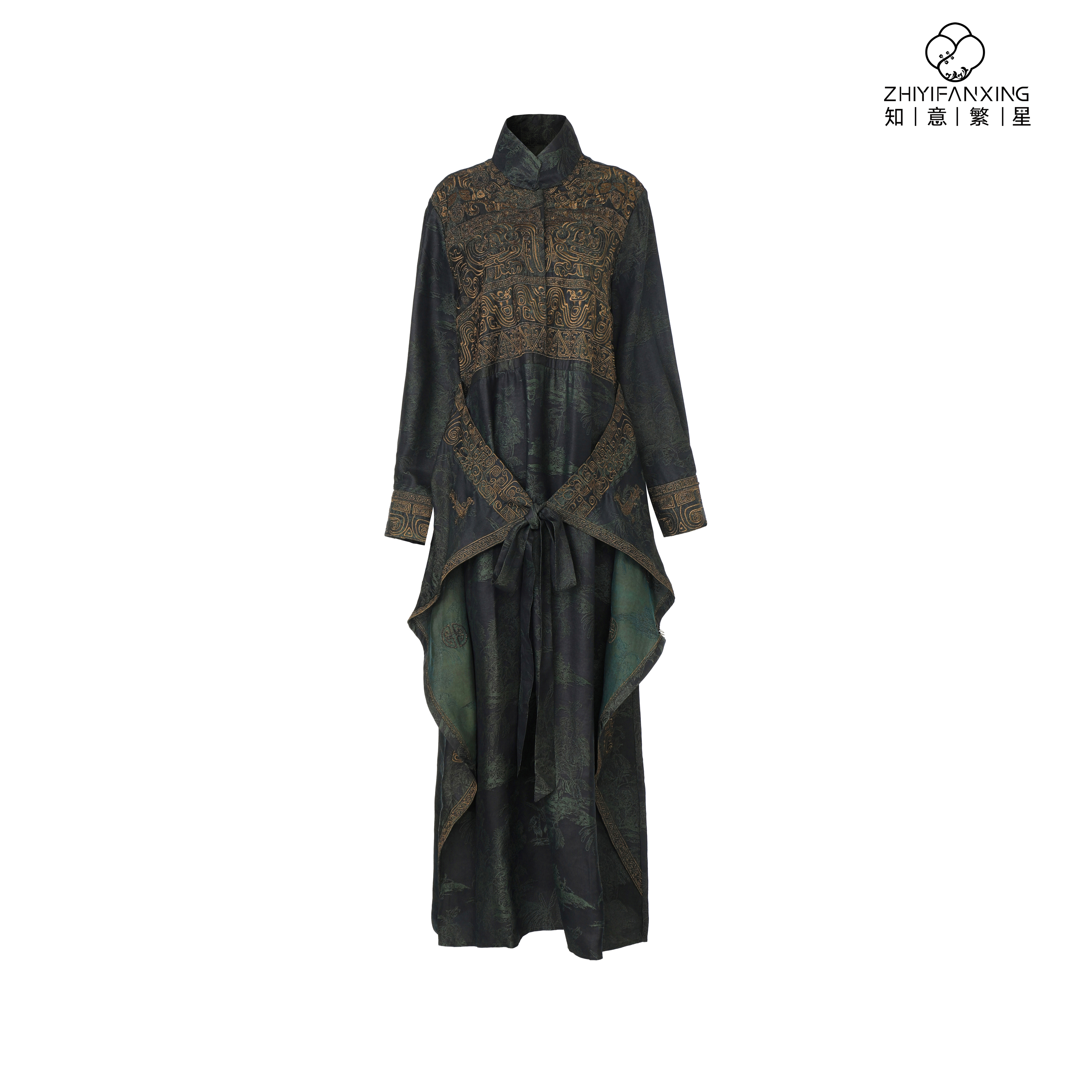 [知意繁星] 香云纱连衣裙金玉满堂 YQ2572201