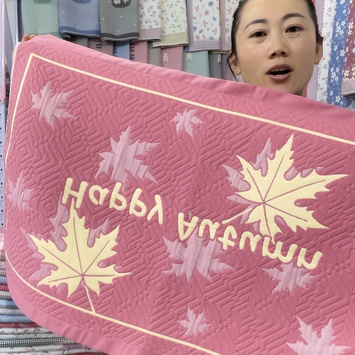 棉特价促销粉色大枫叶