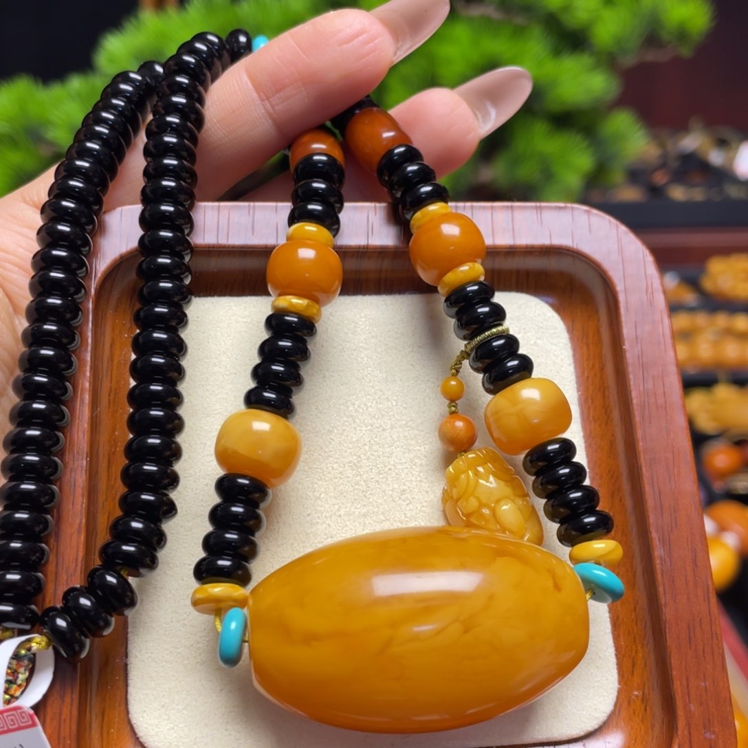 蜜蜡颈饰未镶嵌项链