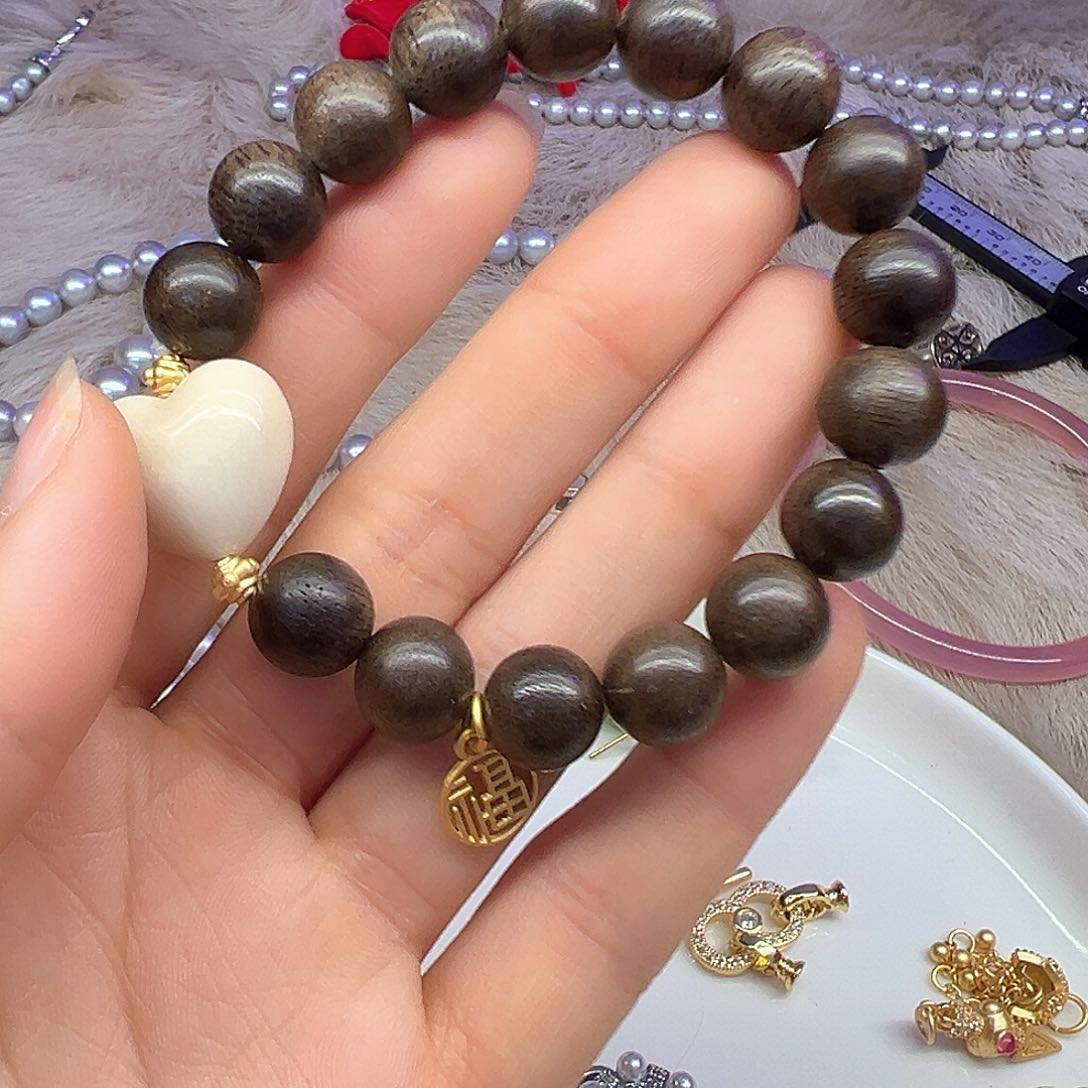 绿水晶手链银S925镶嵌