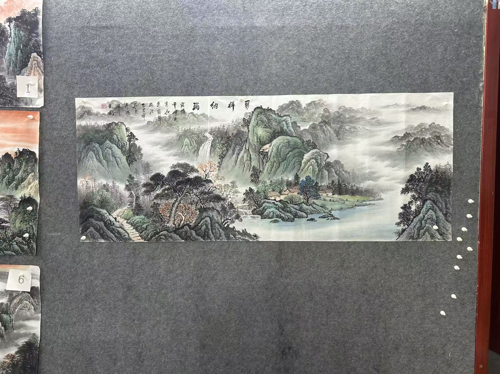聚祥纳瑞尺寸：180cm*70cm山水画挂画客厅背景墙挂画字画装饰画