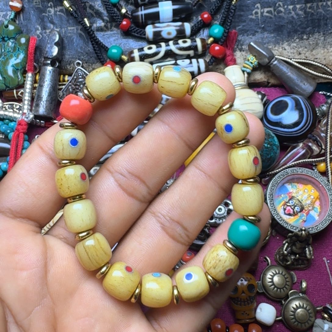 金刚菩提手串牦牛骨74