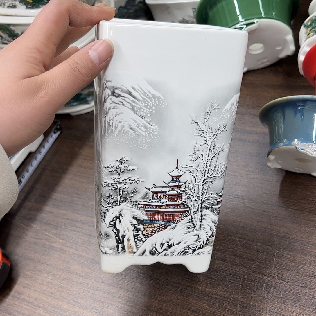 紫砂花盆412号瑕疵10/19cm