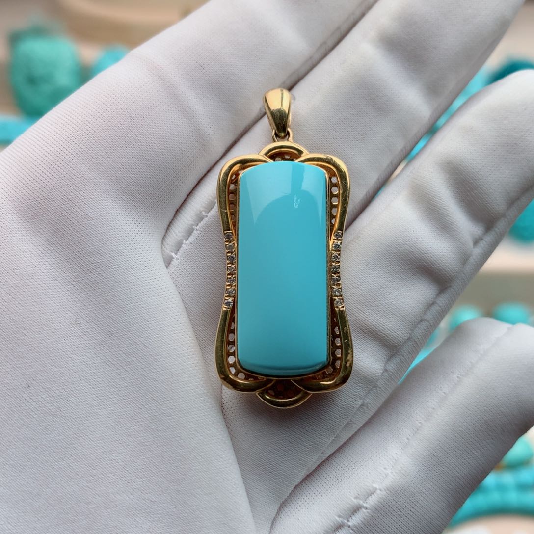 绿松石珠宝奇石未镶嵌7.1克