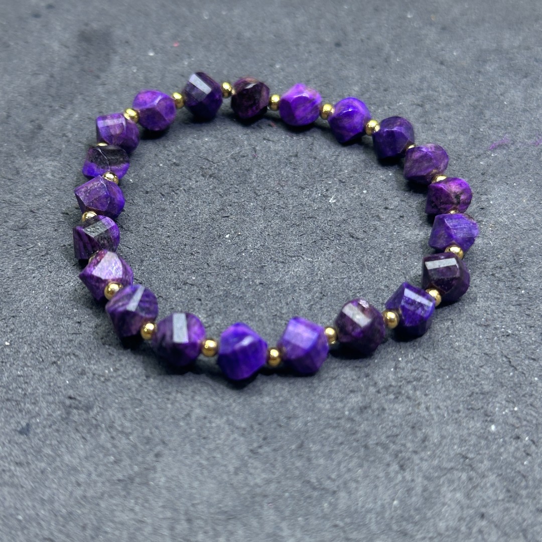 L35紫色扭扭珠手串