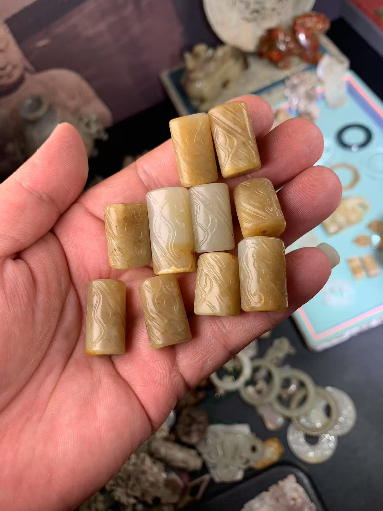 非金属大理石吊坠 阿周风格龙纹勒子古雅配饰