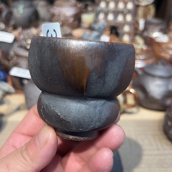 柴烧素烧茶具放漏389瑕