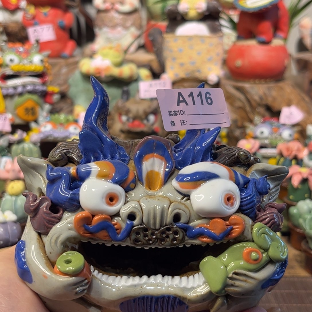泥塑纯手工陶瓷摆件