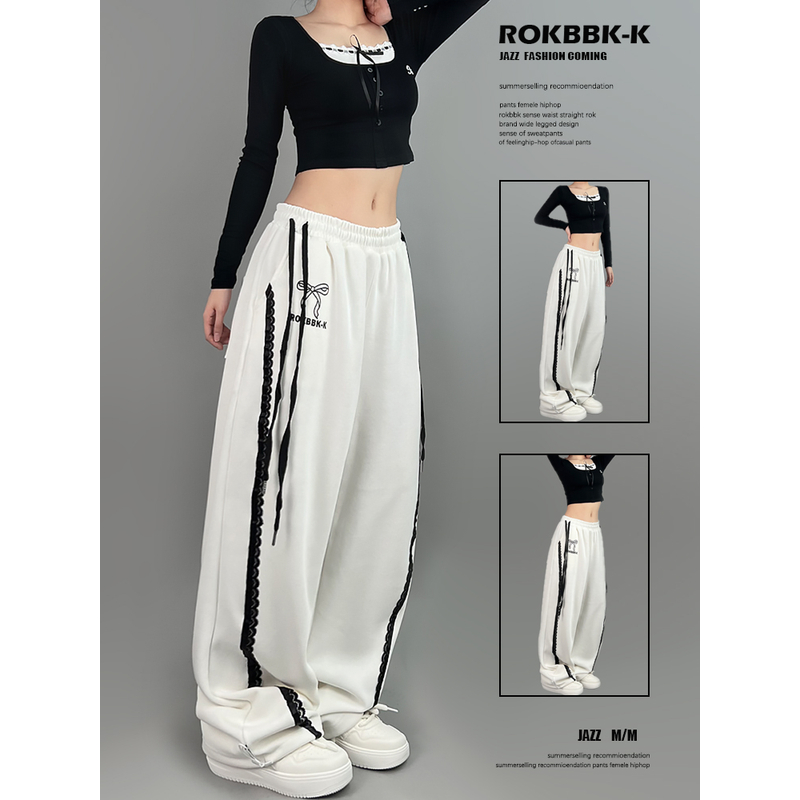 ROKBBK-K/布韩街舞潮牌爵士宽松跳舞长裤女运动jazz嘻哈休闲套装