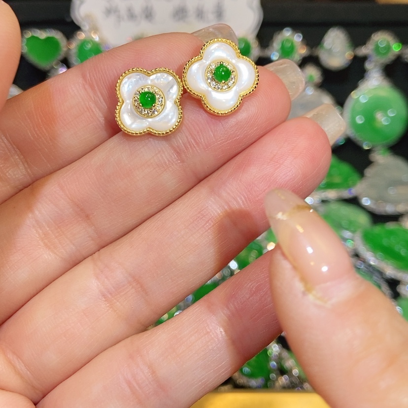 【闪购商品】翡翠未镶嵌耳饰天然翡翠