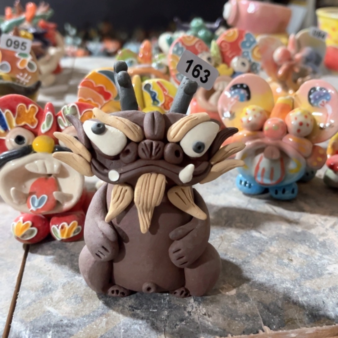 摆件纯手工抽象陶瓷摆件微瑕163