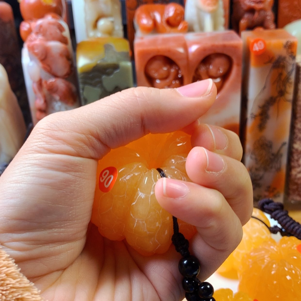 【闪购商品】寿山石为****空寿山石纯手工雕刻