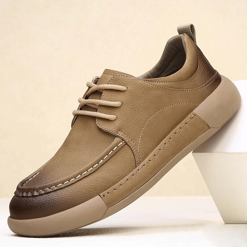 【专柜品质】高端男士英伦风时尚休闲皮鞋软底透气休闲鞋