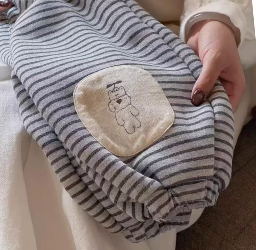 卡通休闲风针织童装男女通用冬季休闲裤宝宝条纹保暖