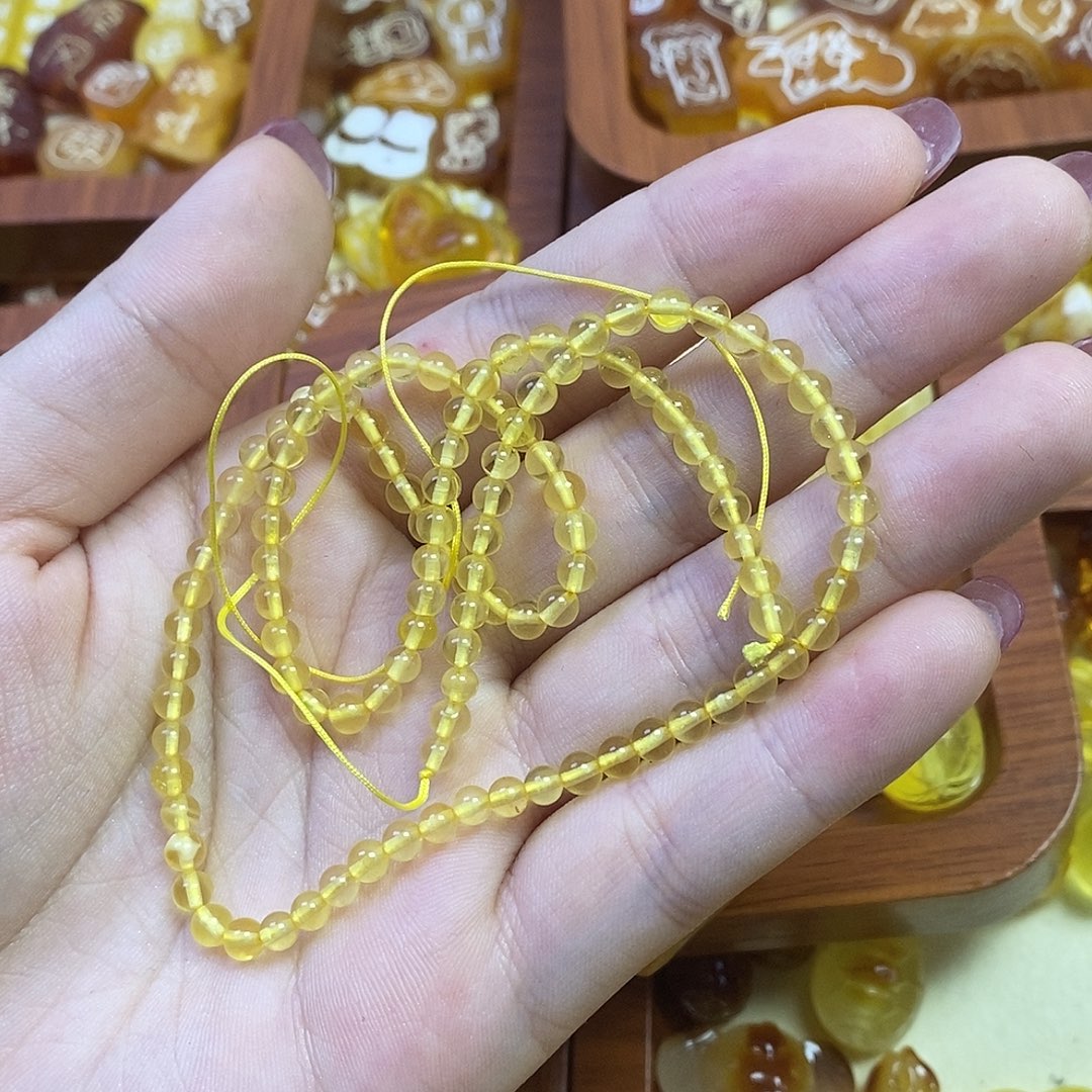 琥珀未镶嵌珠宝奇石小米珠