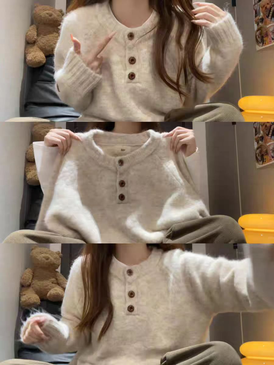 针纺高奢精选女装毛衣女款秋冬季慵懒高级美式复古韩系（直播专用）