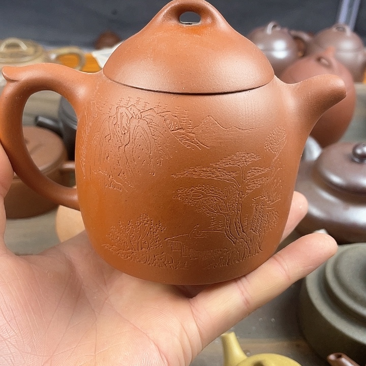 紫砂茶壶处理一把