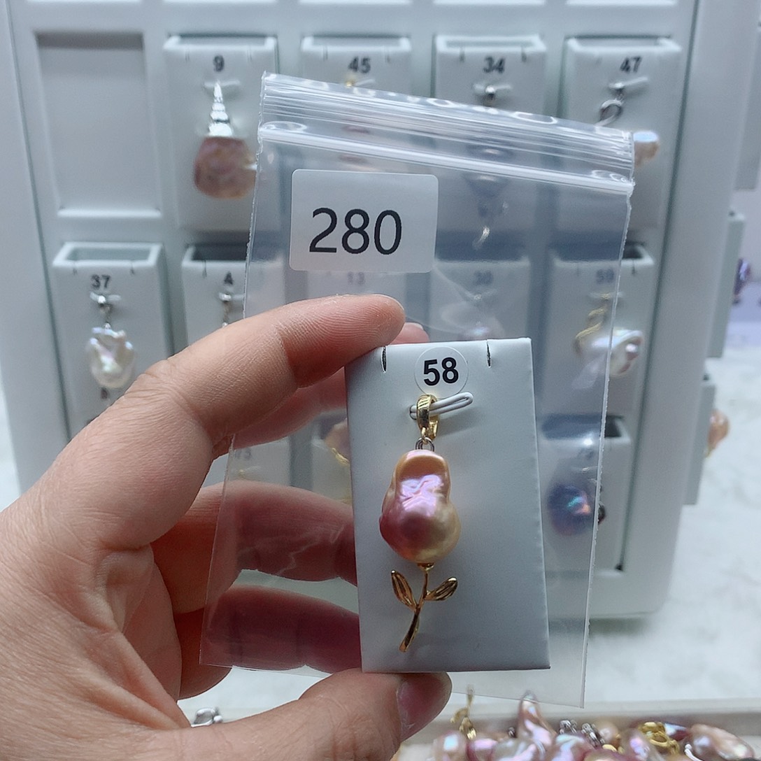 吊坠(不含链)合金淡水珍珠