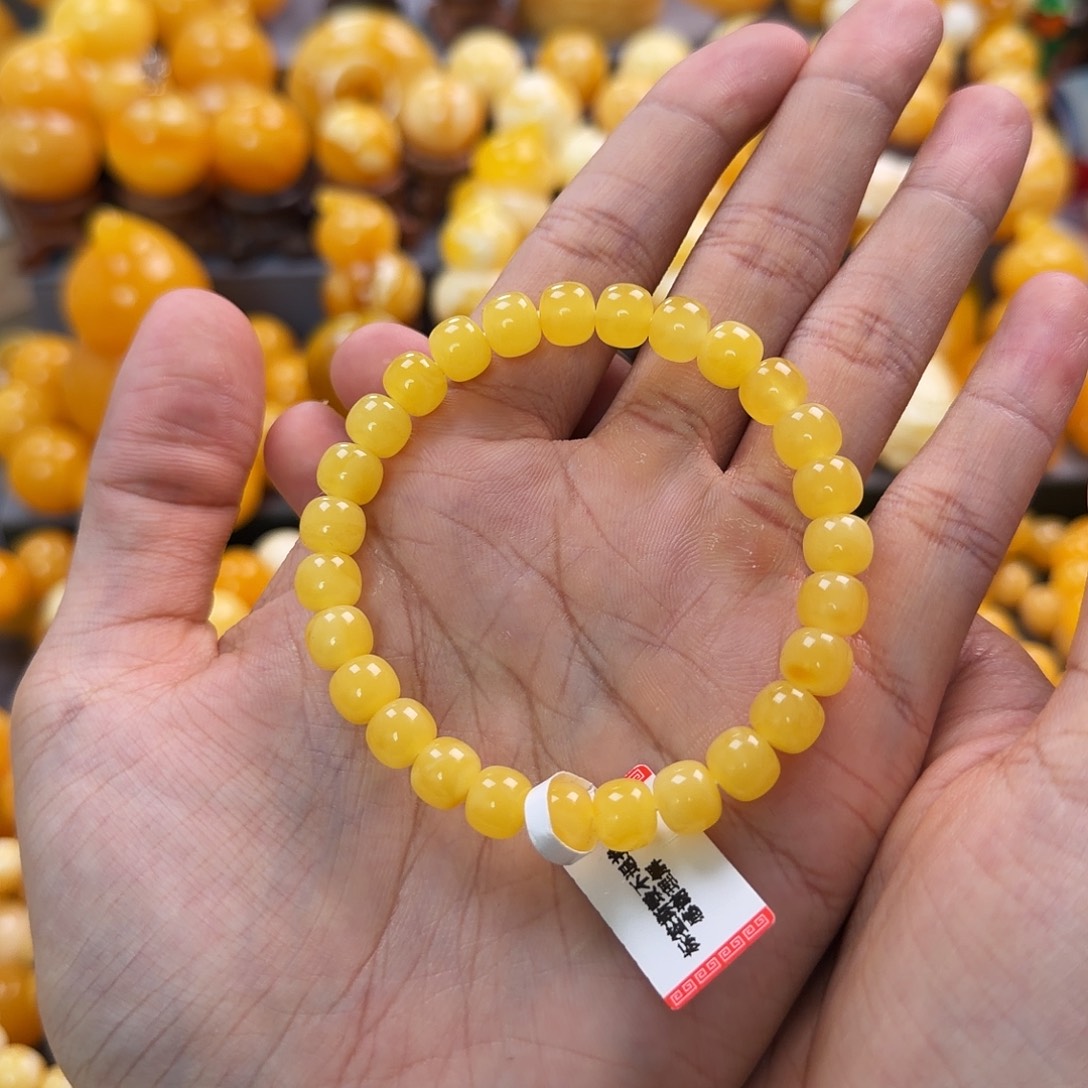 琥珀未镶嵌珠宝奇石8mm同料