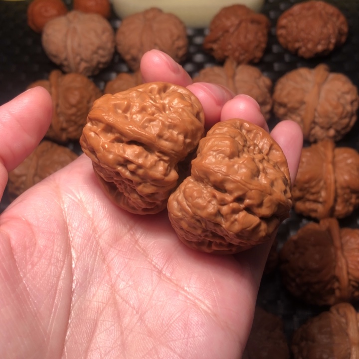 文玩核桃把件四开三角，治愈强迫症